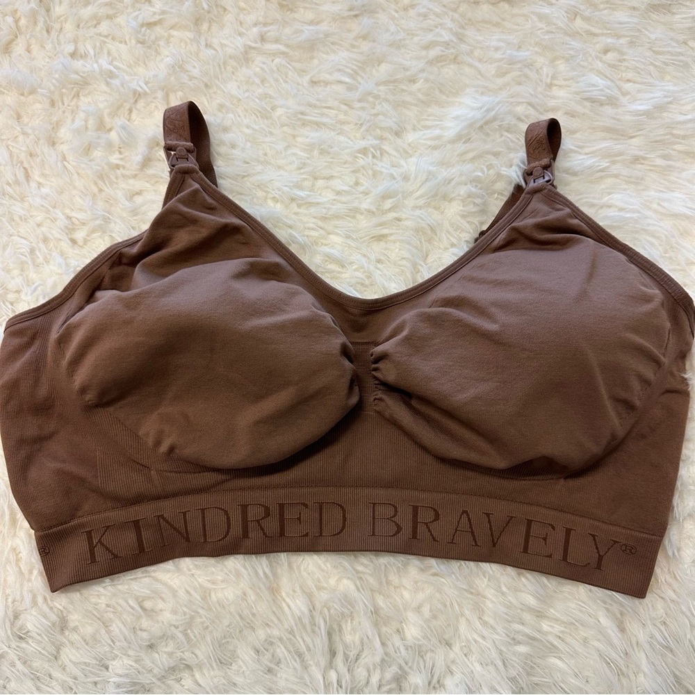 Kindred Bravely Simply Sublime Chocolate Brown Nursing Bra XXL Busty